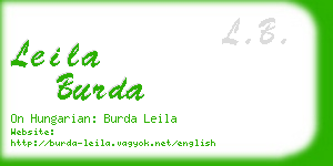 leila burda business card